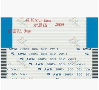 Davitu Wiring Harness - flat cable the loop 1.0mm-20p-675mm-A FPC LCD LVDS 1.0mm 20pin 675mm lenght homonymous ffc line