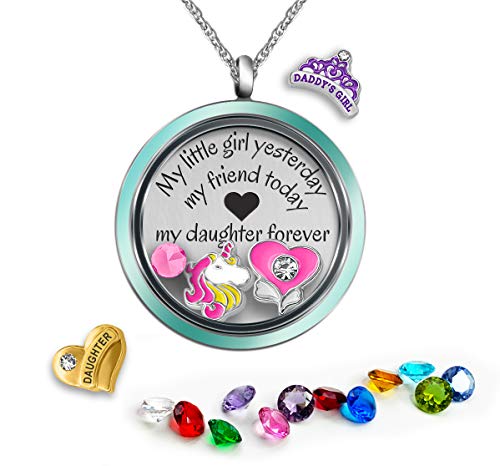 Floating Charm Locket Pendant 