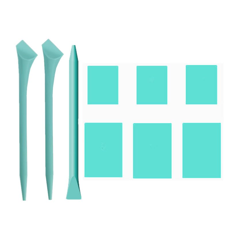 JAJADO 9 Packs Chalk Paste Squeegee Paint Stir Sticks, Silk Printing Squeegees for Paint, Mini Squeegee Self Adhesive Stencils Screen Printing Tools for Transfers Chalk Paste or Ink