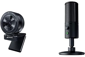 Razer Kiyo Pro Streaming Webcam and Seiren X USB Microphone Bundle: Classic Black