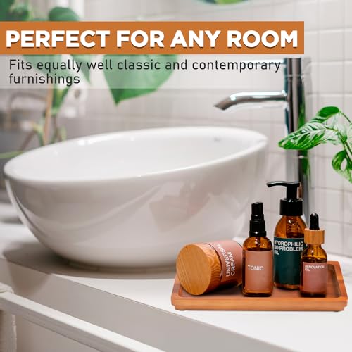 Demigo DEMIVTR Bathroom Vanity Tray 11.8 X 5.9 Inches Of Natural Acacia Wood thumb #3