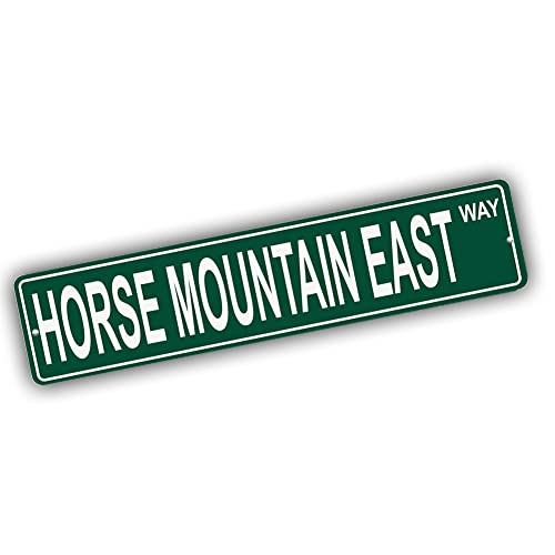 Brotherhood Metal Street Sign for Horse Mountain East - Colorado Wall Decor