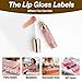 100pcs Custom Lip Gloss Labels, Personalized Waterproof Vinyl Stickers for Lip Balm Tubes, Personalized Eyelash Sticker,Clear Cosmetic Labels, Various Sizes (Tubes not Included)