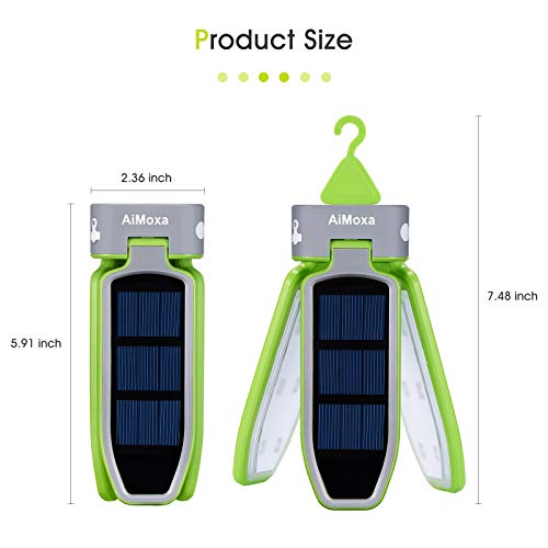 Aimoxa Collapsible Clover Style 18 Led Solar Camping Lanterns/Lights/Flashlights, Rechargeable Solar Lantern For Power Outages, Backpacking, Emergency, Hurricane, Fishing, Tent #TOP3