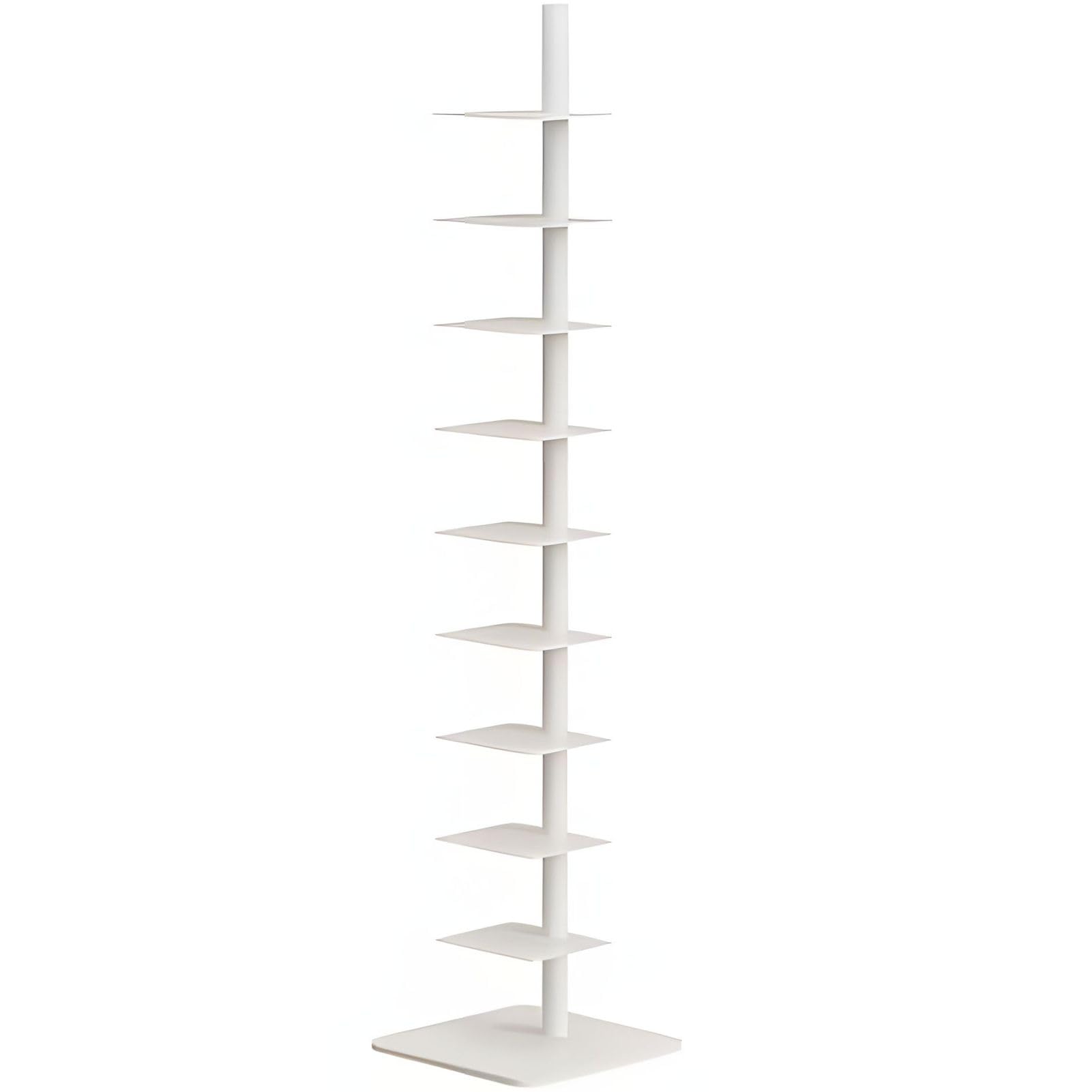 Torre de ternera vertical de 9 niveles estantería de metal estrecha para ahorrar espacio
