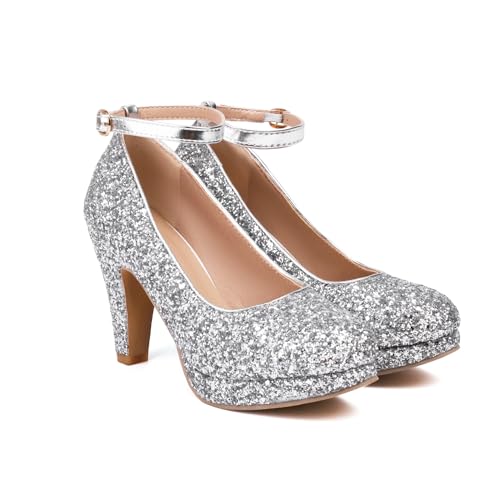 Fashion Women Ankle Closed Toe Heels Pump for Women Toe Block Heels Square Dress Wedding Party Pumps Shoe2