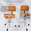 UPELLA Pro Drum Stool with Backrest, Heavy Duty Hydraulic Drum Throne, Ergonomic Memory Foam Drum Seat, Adjustable Drum Chair Anti-Slip Base, Drum Saddle Bench for Drummers Musicians(Brown) #4