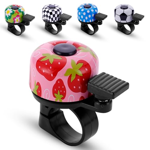 Paliston Bike Bell Bicycle Bell Crisp Sound for Adults Kids Boys Girls Strawberry