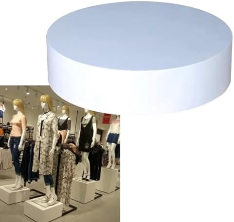 Clothing Store Display Riser - Round Cylinder Pedestal Stands for Mannequins, Shoes, Figures & Collectibles - Retail Showcase Step Plinths for Enhanced Visibility image 2