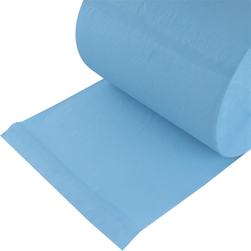 TECPO Putztuchrolle Blau 2x 500 Blatt gesamt 1000, 3-lagig, perforiert, saugstark, Putzrolle Papierrolle Reinigungstücher Wischtücher Putzpapier für Gewerbe