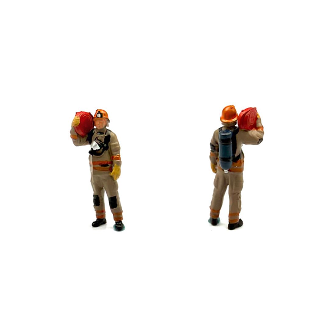 XKlemBauklode Speziell Feuerwehr Actionfiguren Modellbau im Maßstab 1:64, Miniaturleute Spur, Realistischen Figuren, Menschen Figuren Rollenspiele, Einsatzszene Diorama Landschaftsbau