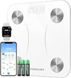 INSMART Body Fat Scales, Digital Personal Scales with App, Bluetooth Scales for Body Fat, BMI, Weight, Pulse Rate, Muscle Mass, Water, Protein, Bone Weight, BMR, etc. White