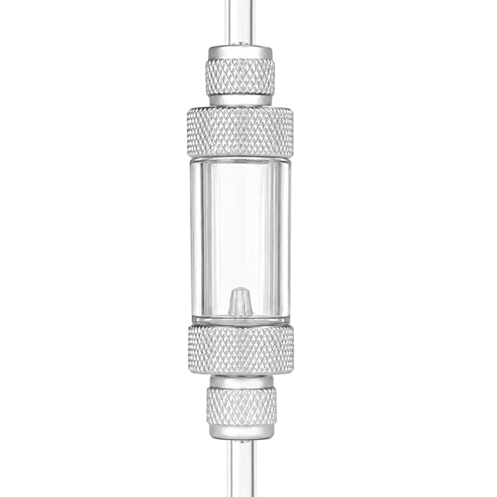 LINLAN Classic CO2 Bubble Counter with Built-in Check Valve for Planted Aquarium CO2 Regulator(Air Pipe Connection)