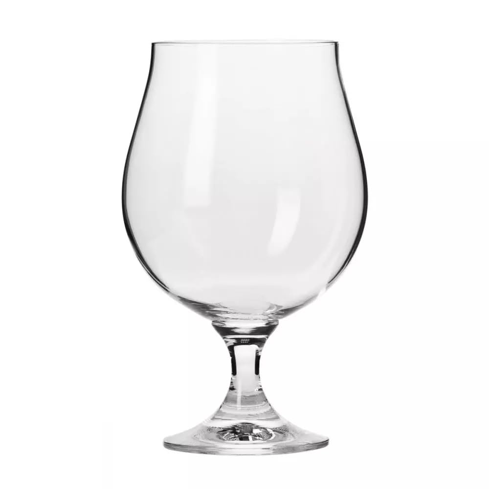 Krosno – Vasos para Cerveza 620 ml – Juego de 6 unidades – Colección Elite – Copas para Cerveza Negra – Cristal sin Plomo – Diseño Elegante y Moderno