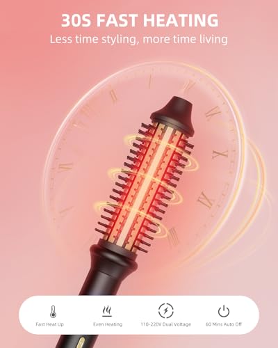 image for Thermal Brush Ionic Heated Round Brush for Blowout Look, Avvnee Hot Ha