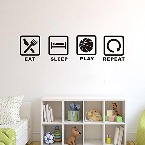 Vinilo deportivo decorativo para pared con diseño baloncesto miniatura 2