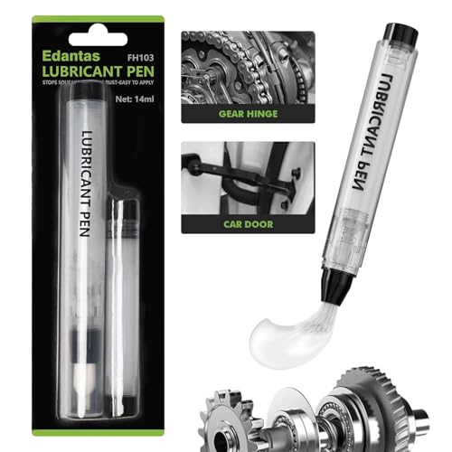 Portable Silicone Lubricant Pen with Pin-Point Precision, Waterproof Multi-Purpose Silicone Grease for Automotive, Marine, Industrial, and Household Use (0.47 Fl Oz with Refills)