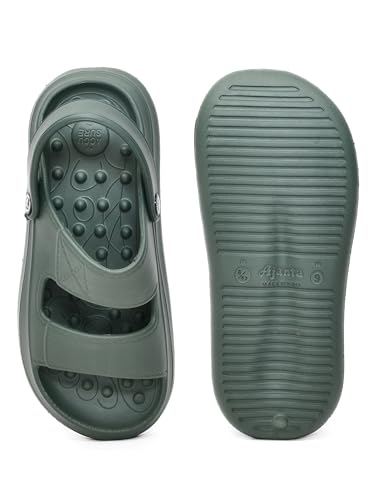 Image of Impakto Accupressure Slip-On Sandals for Men with Back Strap | Lightweight Soft Cushion Massage Footbed Slides | Slipper for Indoor & Outdoor