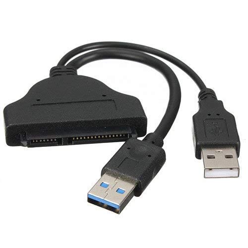 Wooshop USB 3.0 vers SATA Convertisseur USB vers SATA III Adaptateur USB 3.0 vers SATA III Cable pour 2.5" SSD/HDD Cover