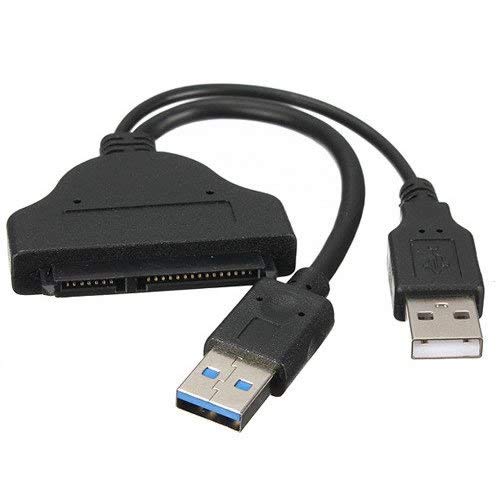 wooshop USB 3.0 vers SATA Convertisseur USB vers SATA III Adaptateur USB 3.0 vers SATA III Cable pour 2.5" SSD/HDD