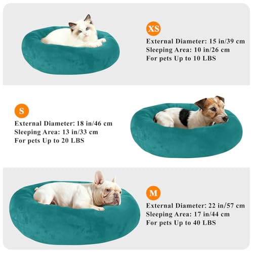 Panier d'hiver lavable bleu sarcelle taille S pour petit chien - 8