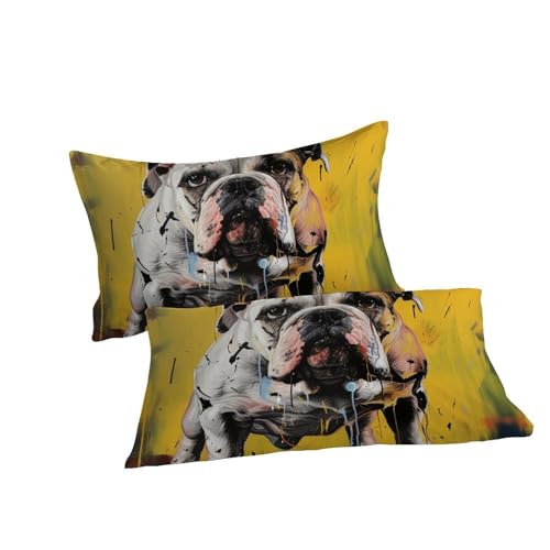 Housse de couette chien 3 pièces 260x220 cm avec taies en microfibre