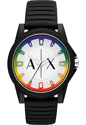 Armani Exchange Herrenuhr 3-Zeiger-Werk Nylon schwarz, AX2531