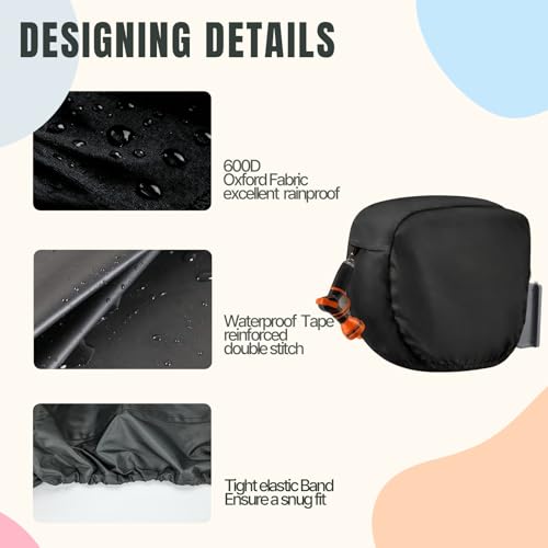 Fizentia Hose Reel Cover 600D Waterproof 20x10.2x18in Black by Fizentia - Used condition - Image 4