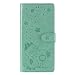 Produktbild NEINEI Handyhülle für Oppo Find X3/X3 Pro Hülle,PU/TPU Lederhülle Klapphülle mit Magnetisch,Kartenschlitz,3D Katze und Biene Muster Tasche Schutzhülle Flip Cover Case,Grün