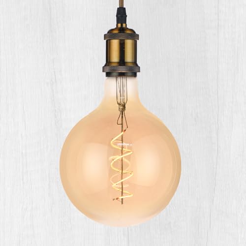 WHFIALUX Oversized Decorative LED Light Bulbs, Giant Vintage Edison Light Bulb, G47(G150) Huge Globe...
