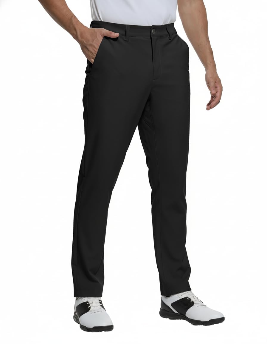 Pantalones de Golf para Hombre elásticos y Ligeros con Bolsillos versátiles para Trabajo Ocio y Uso Diario