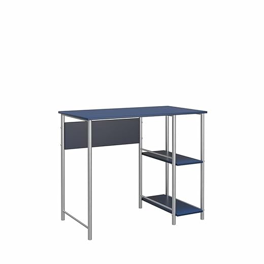 Ameriwood Home Mainstays Garrett Metal Student Computer Desk in Blue