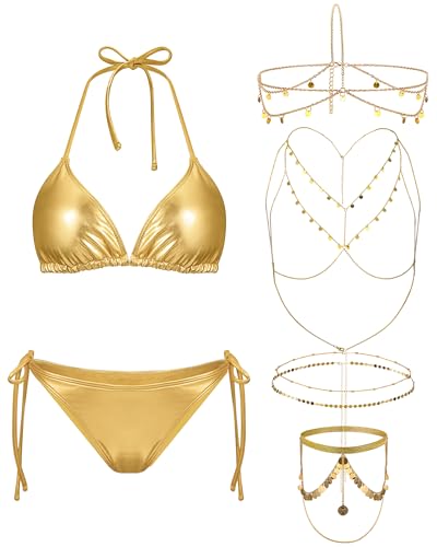 Maillot de bain femme et sa chaîne de corps pour vos soirées plage