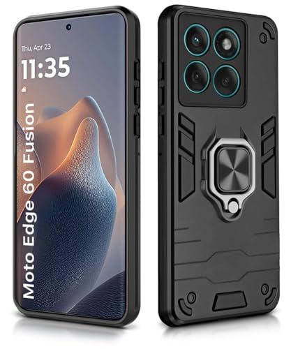 Image of AIBEX Armor Back Cover Compatible for Motorola Edge 60 5G / Motorola Edge 60 Fusion 5G| Rugged Shockproof Case with Ring Holder & Kickstand | Military-Grade Protection | Magnetic Car Mount Compatible