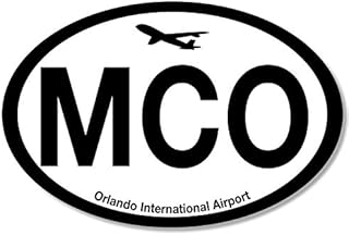 Oval MCO Orlando Airport Code Sticker Decal (Jet Fly air hub Pilot fl) 3 x 5 inch