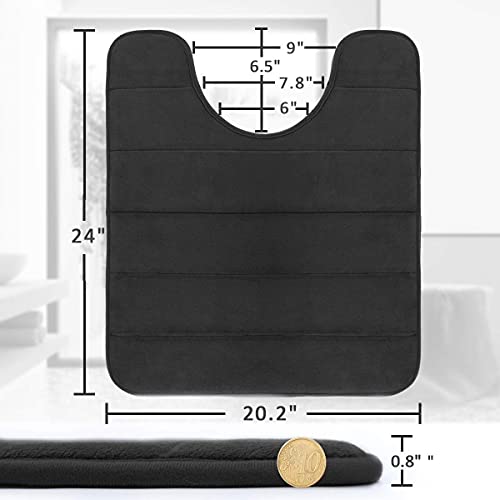 Yimobra Bath Toilet Mat, Non-Slip Memory Foam U-Shaped Contour Rug, Soft Comfortable Bathroom Shower Mats - Image 3