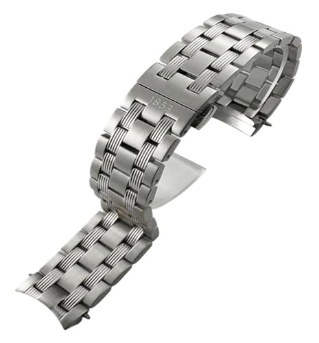 For Tissot Classic T065 1853 T065430A T065407 316L Stainless Steel 19mm Watch Strap Bracelet with For Butterfly Clasp(Silver)