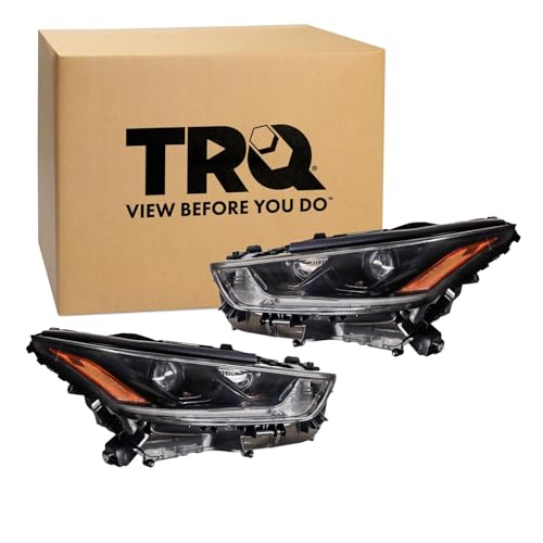 Image of TRQ Headlight Assembly Set Headlights Compatible with 2021 Toyota Highlander TO2502302 TO2503302