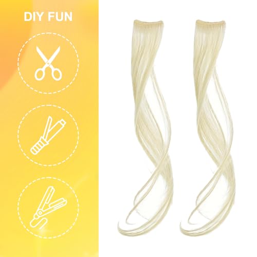 NICENEEDED 2 peças de franja lateral longa, franja falsa, franja de franja de cabelo com clipe de fr