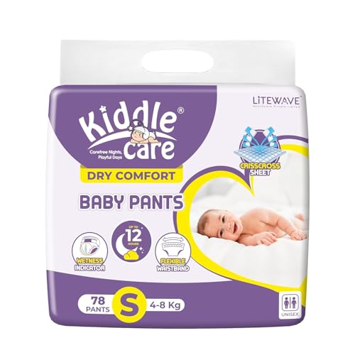 Image of Dry Comfort Advanced Soft Baby Diaper Pants | Small (S) | 78 Pieces | 4-8 Kg | Gentle Leakproof Baby Pants with 12 Hour Protection