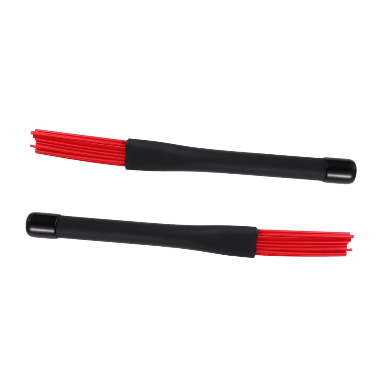 Toyvian 2 Pairs Flexible Drum Brushes Jazz and Drum Sticks Set Retractable Design Nylon