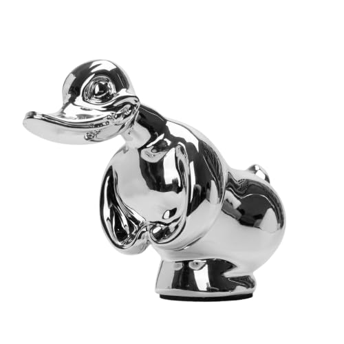 Black Hat Products Chrome Angry Duck Hood Ornament Truck Exterior Accessory with Mounting Bolts