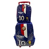 mochila rodinhas lancheira kit football clube