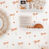 Adesivi Murali con Fiocco, 9 Fogli 135 Pezzi Adesivi da Parete con Fiocco in PVC, Adesivo Muro Decorativo per Camera da Letto, Soggiorno, Feste, Fai Da Te Decorazione