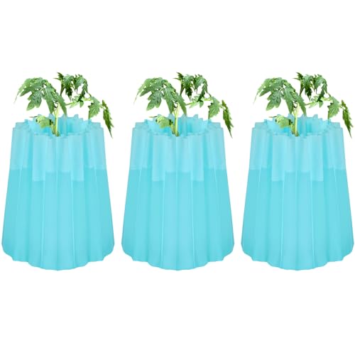 Geetery 3 Pcs Gardener Insulating Plant Protector Early Season Plant Protector Wall of Water Tomato Gardening for Antifrost Cold Weather