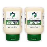Boreal Bee Canadian Iced Honey – Smooth White Creamed Honey from Prairie Wildflowers Like Clover & Canola, Cold Bottled, Raw, Natural & Unfiltered, Never Heated, 35.2oz (2 Pack)
