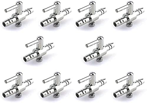 10Pcs Stainless Steel Single Way Air Valve One Way Valve Distributor Splitter for Aquarium Pump