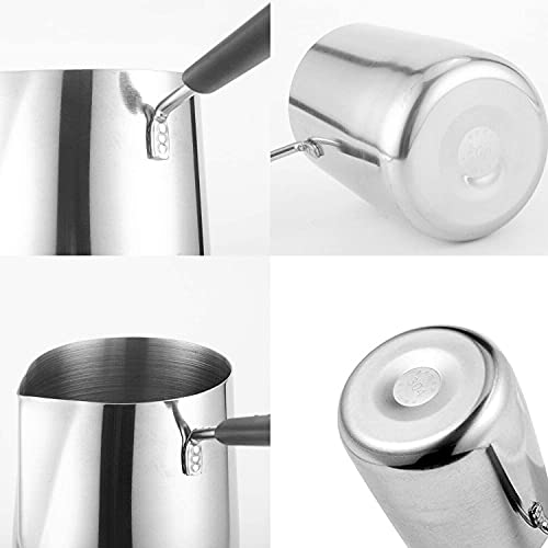 Funito 600ML/20oz Turkish Coffee Pot – 304 Stainless Steel Coffee and Butter Warmer, Premium Milk Warmer and Milk Pot with Spout