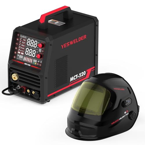 Image of YESWELDER Multifunctional Welders Combo&Plasma Cutter, 6-In-1 Welder & Large View Intelligent Auto-Shade Auto-Darkening Welding Helmet