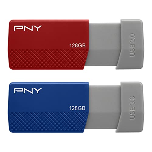 Clés USB 3.0 128 Go PNY en lot de 2 pour un stockage informatique rapide et fiable
